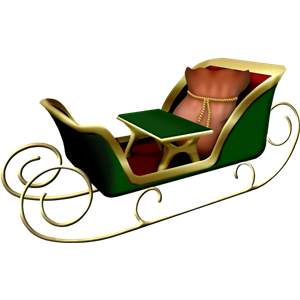 Santa sleigh PNG-38682